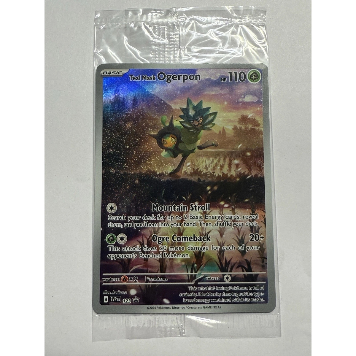 Teal Mask Ogerpon Pokemon Scarlet & Violet Promo #123 Sealed