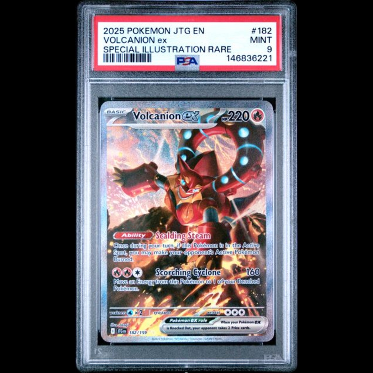 2025 POKEMON JTG EN-JOURNEY TOGETHER #182 VOLCANION ex SPECIAL ILLUSTRATION RARE