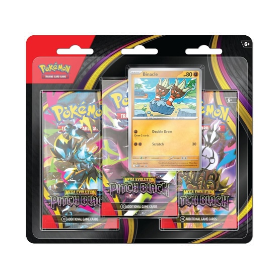 Pokémon Mega Evolution Pitch Black 3 Pack Blister – Binacle