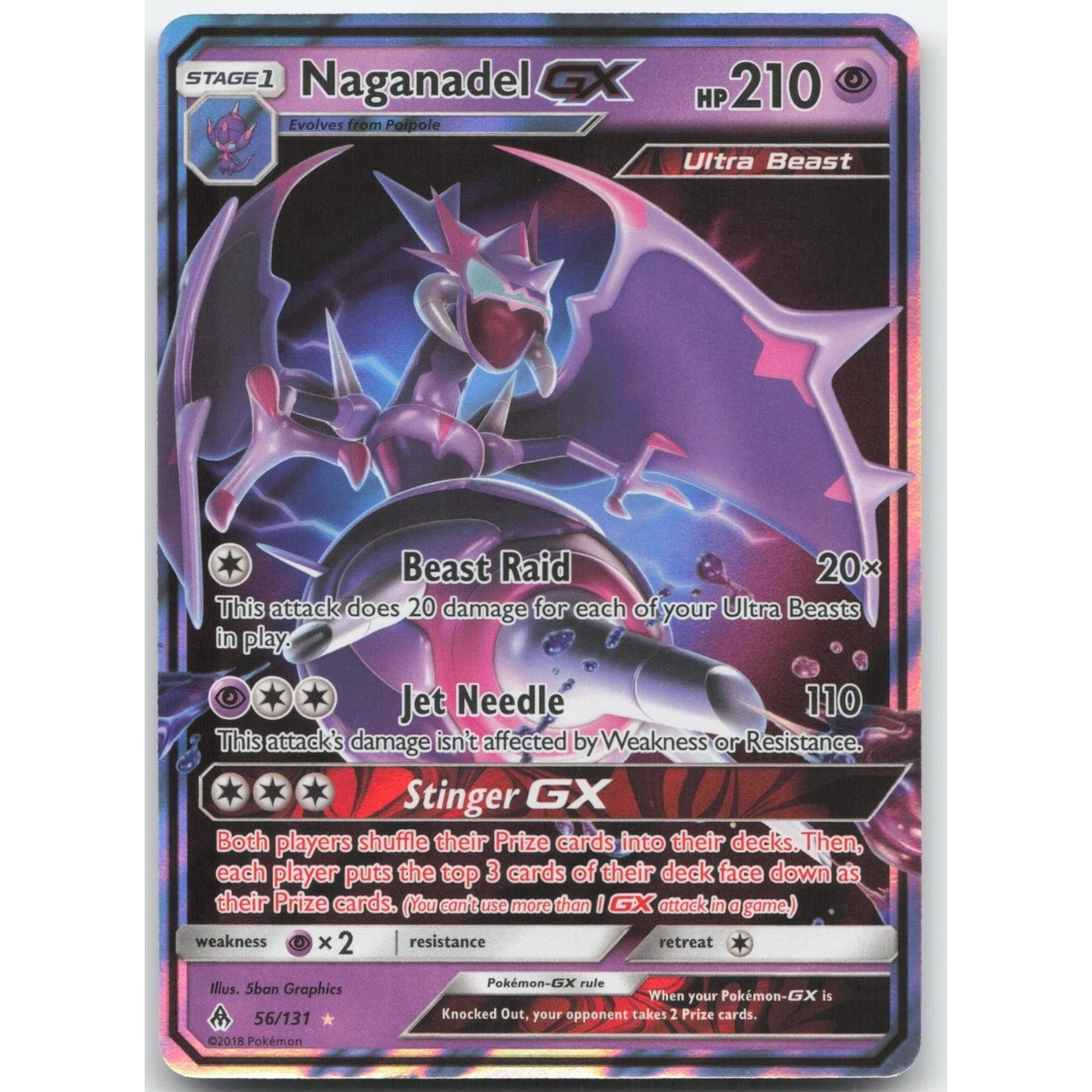 Naganadel GX 56/131 Holo GX Rare