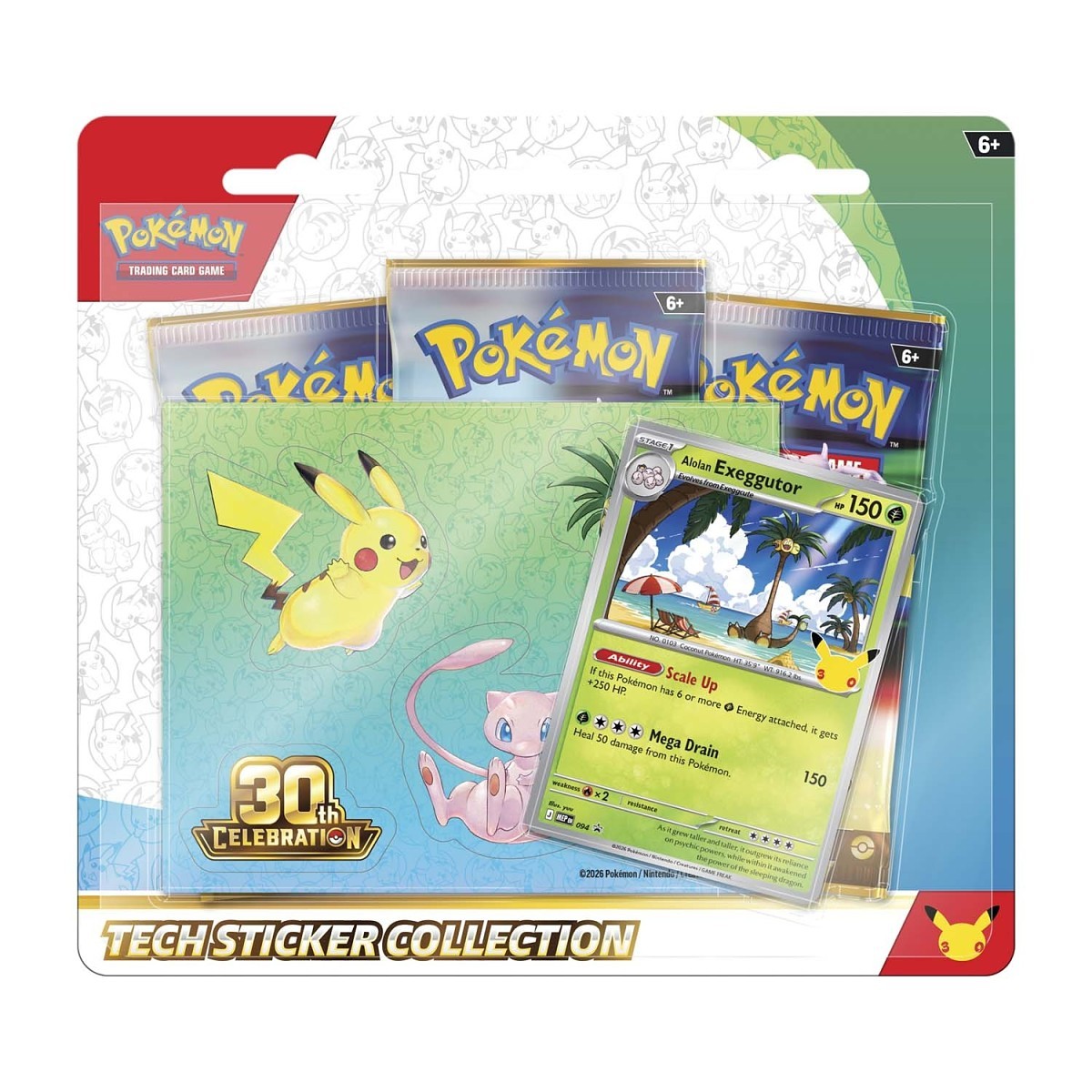 Pokémon 30th Celebration 3-Pack Blister (Alolan Exeggutor)